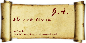 József Alvina névjegykártya